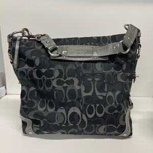 Coach Black and Gray Patterned Bag